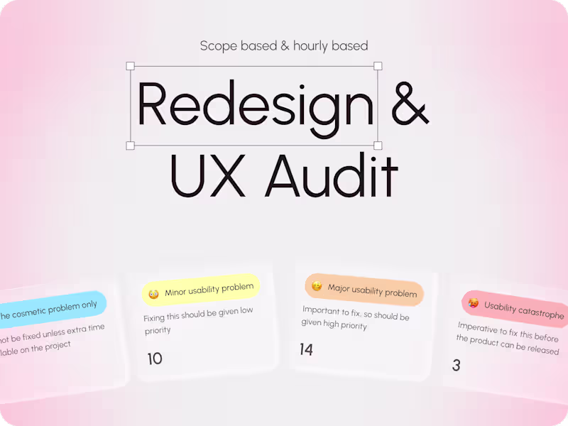 Cover image for Redesign & UX Audit
