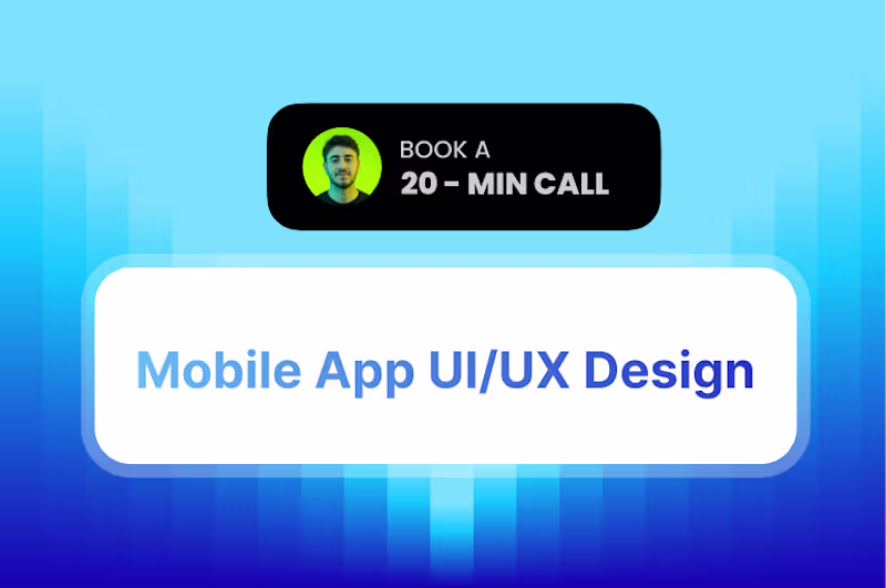Cover image for Mobile App UI/UX Design