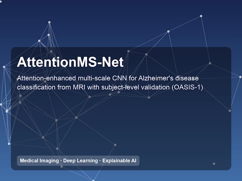 Cover image for AttentionMS-Net: Alzheimer's Disease Classification from MRI