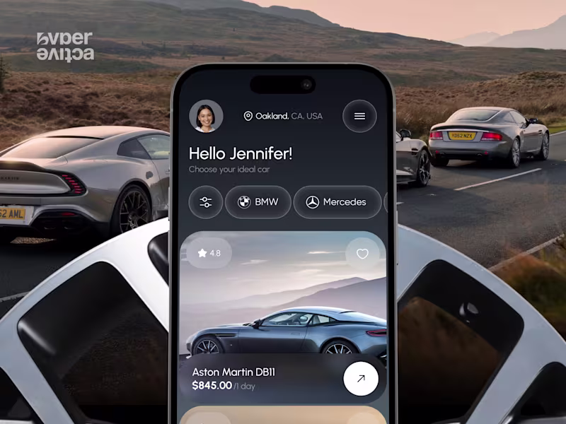 Cover image for 🚙 Mobile app design for car rental service | Hyperactive