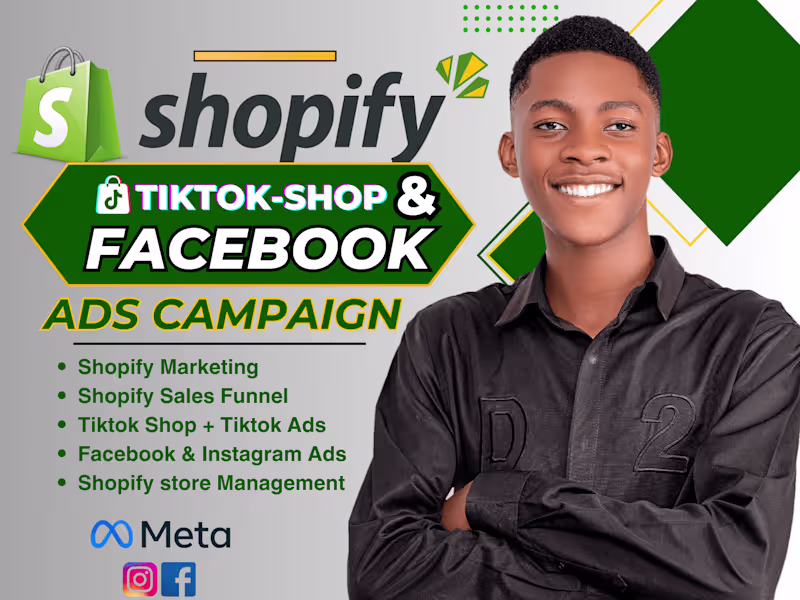 Cover image for  boost shopify sales tiktok shop Meta ads campaign facebook shop