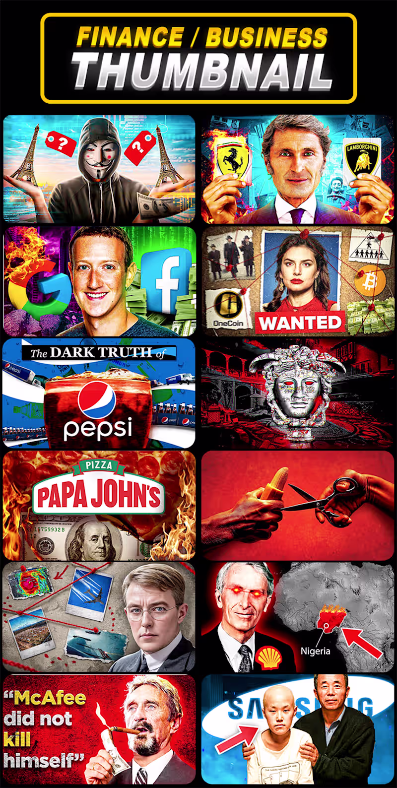 Cover image for YouTube Thumbnail Designer | True Crime & Documentary 