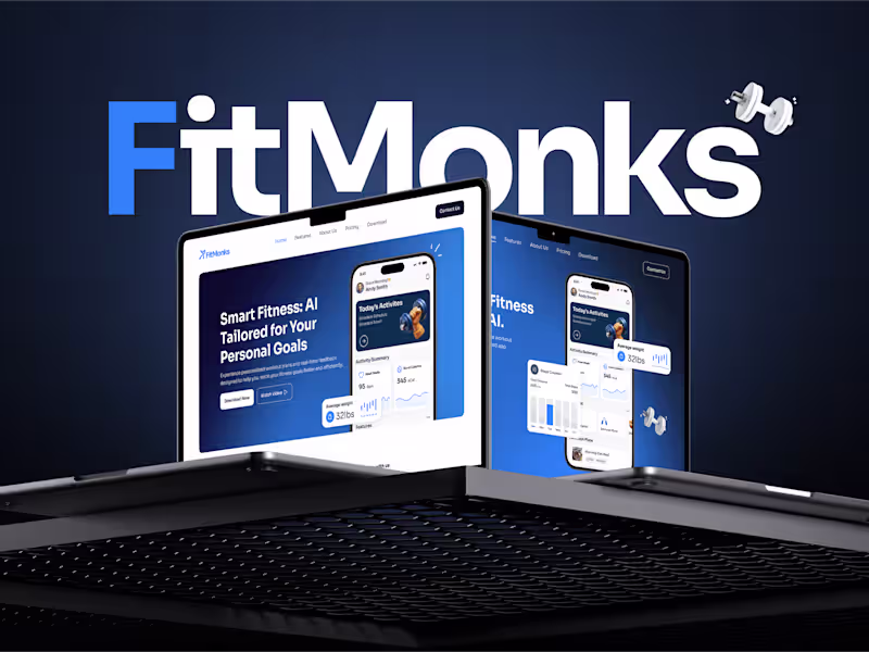 Cover image for FitMonksAI: Dynamic Health & Fitness Website Built with Framer