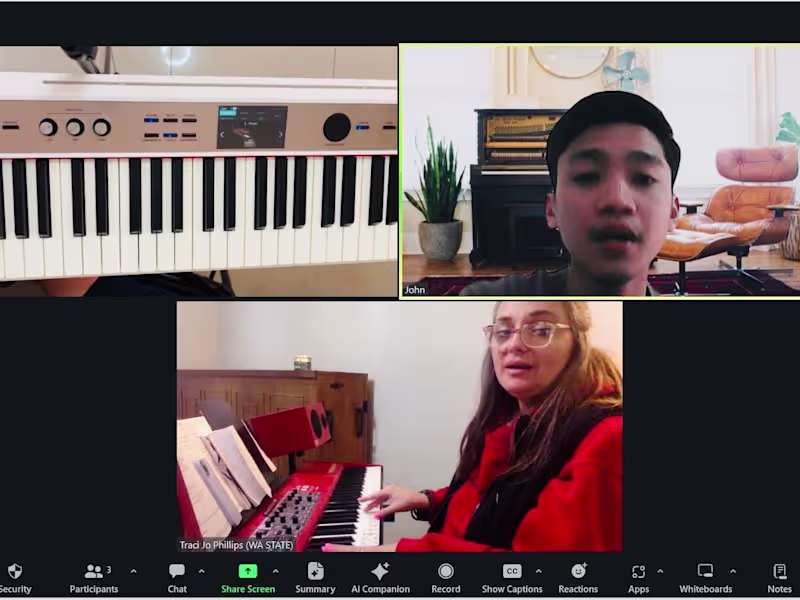 Cover image for Online Piano or Guitar Lessons