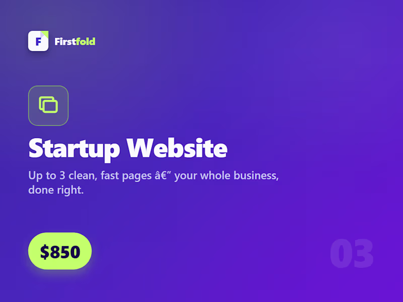 Cover image for Startup Website (up to 3