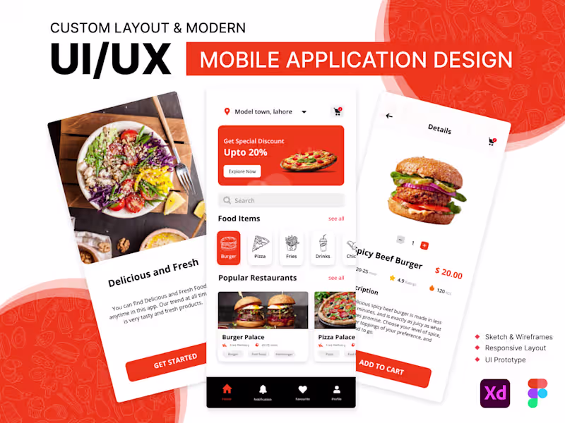 Cover image for Food Delivery App Design (CASE STUDY)