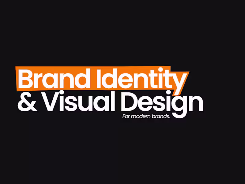Cover image for Brand Identity & Visual Design for Modern Brands