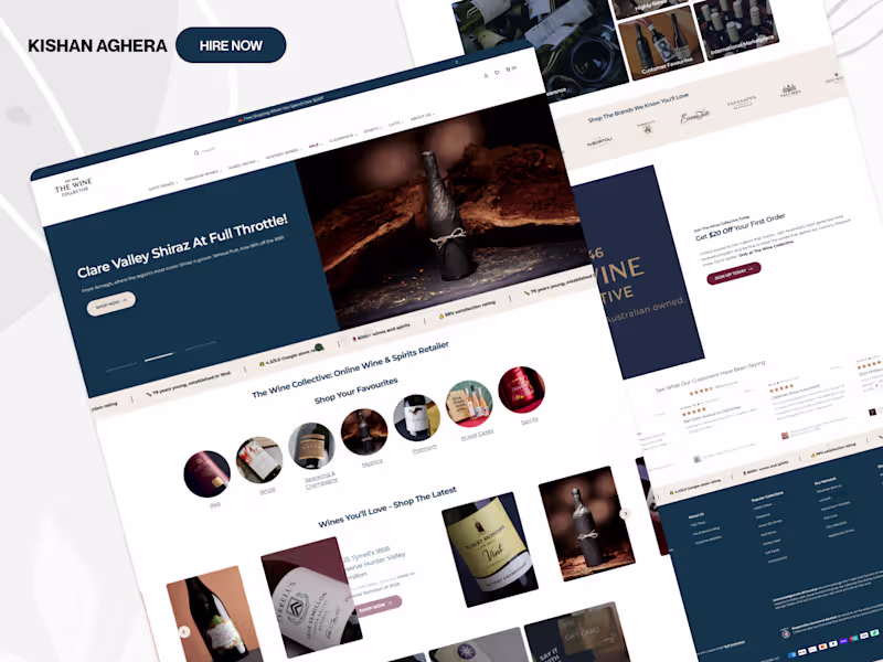Cover image for Premium Wine Brand Website Redesign
