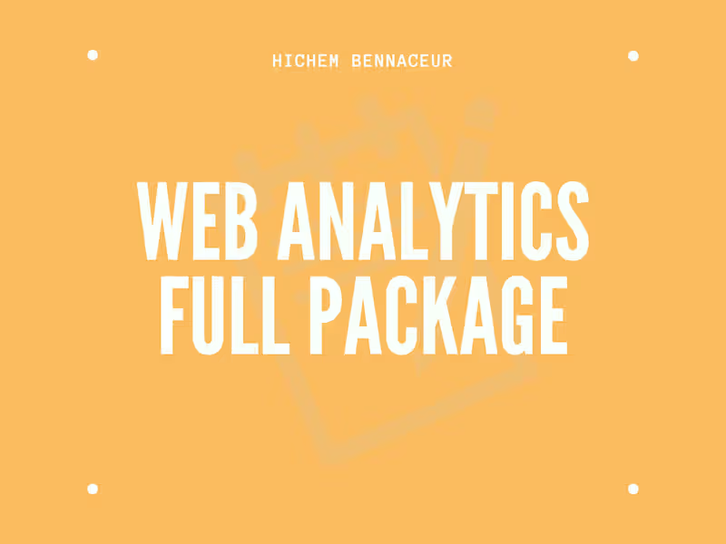 Cover image for Web an analytics Full package(Audit to Quality assurance)