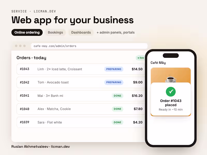 Cover image for Web app for your business