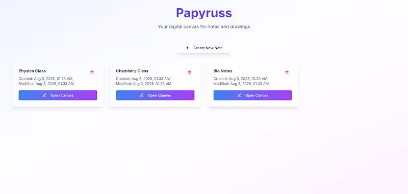Cover image for Papyruss: Online Drawing & Handwritten Notes Canvas
