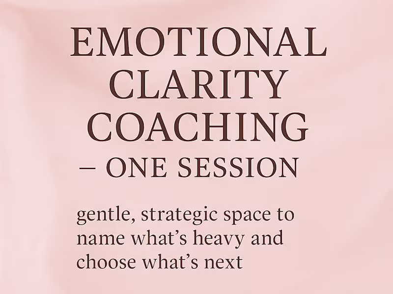 Cover image for Emotional Clarity Coaching — One Session
