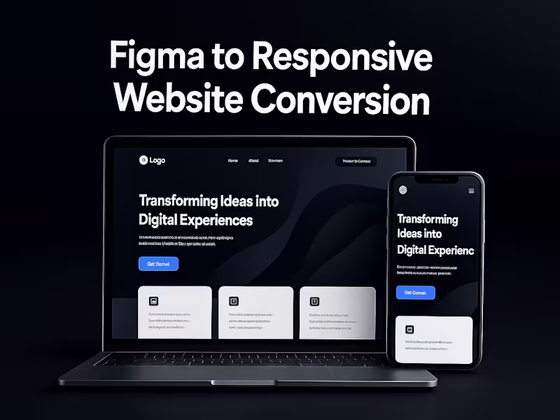 Cover image for Convert Figma/XD/PSD to Responsive Custom Website