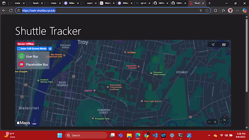 Cover image for RPI Shuttle Tracker