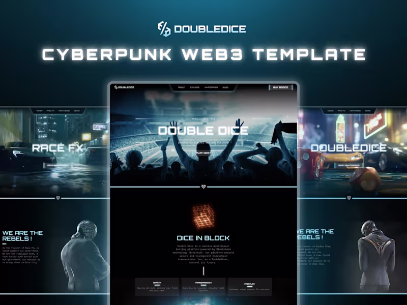 Cover image for DoubleDice — Cyberpunk Web3 Template