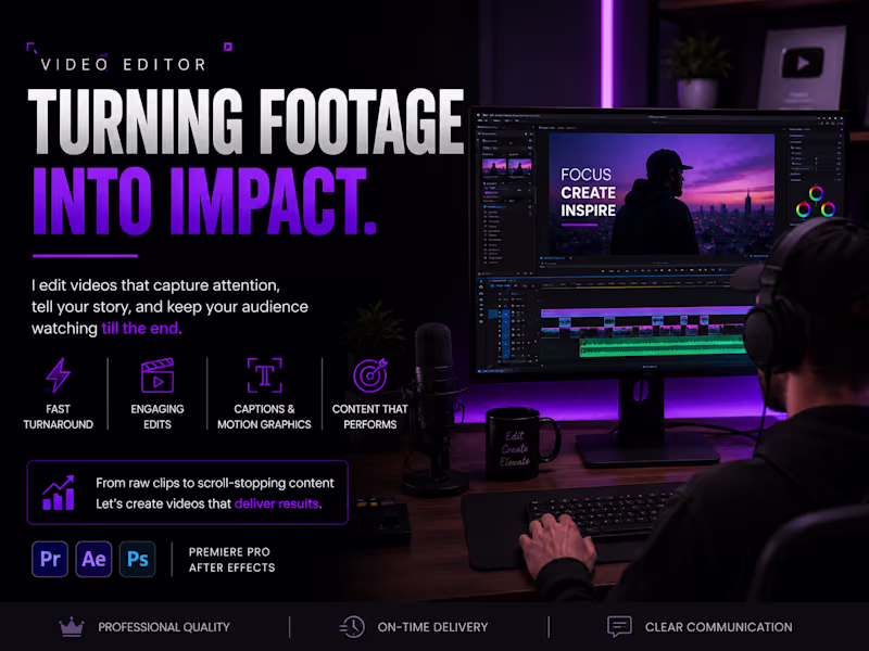 Cover image for Professional Video Editing for Reels, Shorts & TikTok Content