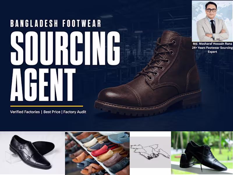 Cover image for I will be your Bangladesh Footwear Sourcing Agent - Factory List