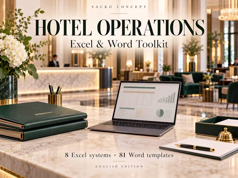 Cover image for Hotel Operations | Excel Dashboards & Word Toolkit