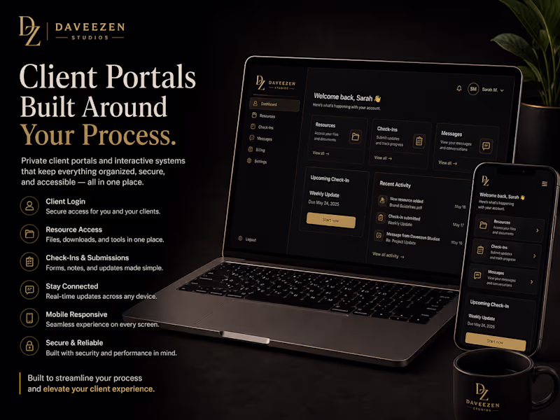Cover image for Client Portal / Business System Build