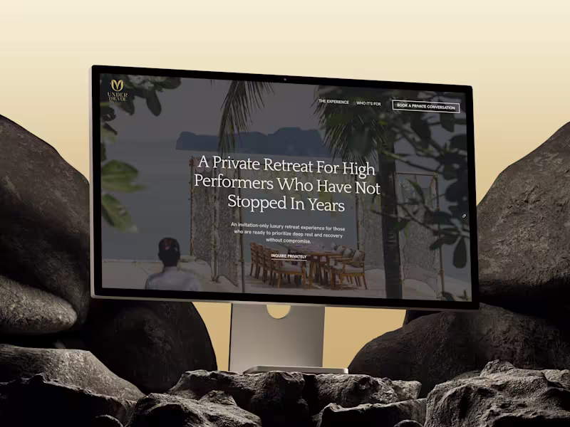 Cover image for Peaceful Landing Page for a Luxury Retreat Business | Framer
