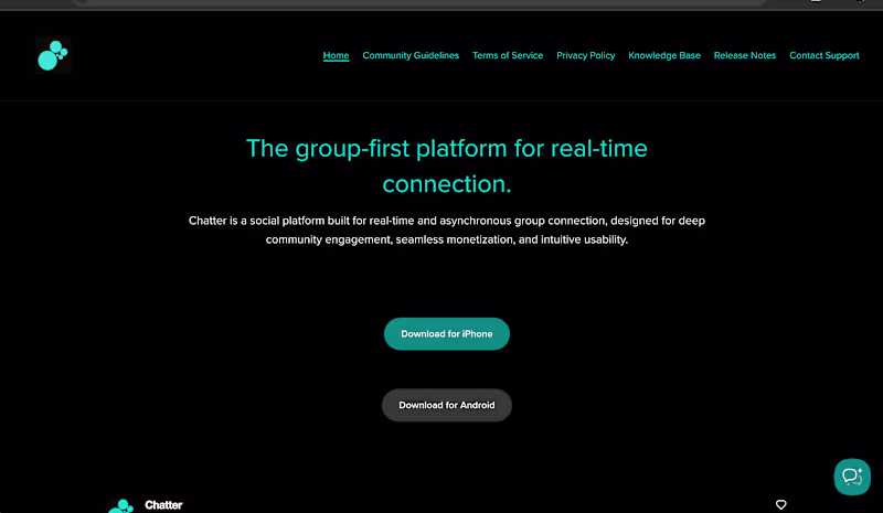 Cover image for Chatter – Group-First Real-Time Social