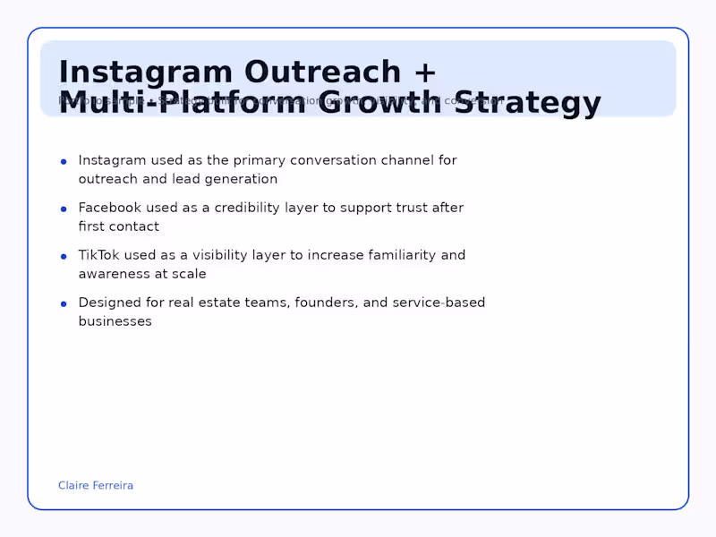 Cover image for Built an Instagram outreach and