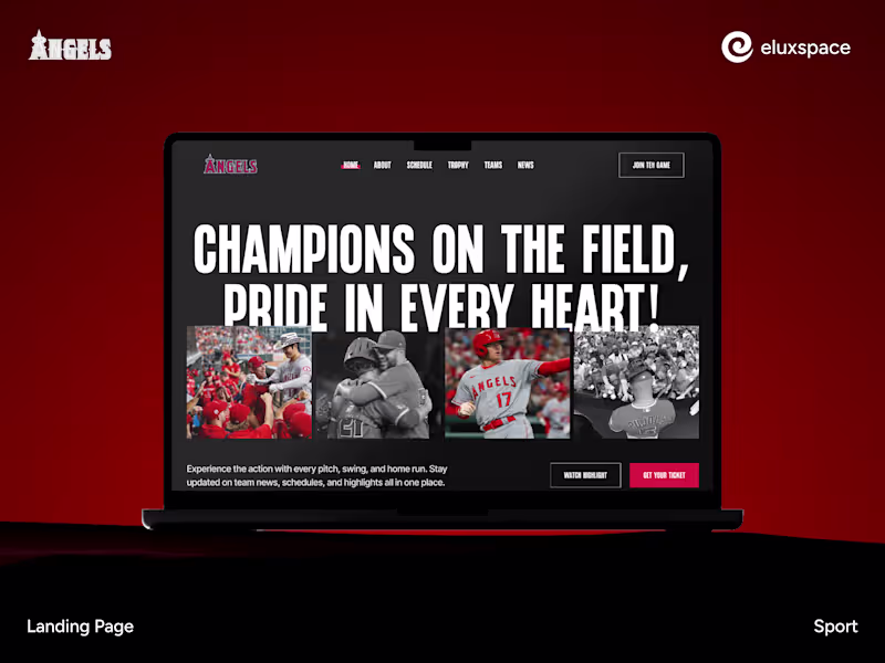 Cover image for Modern Sports Landing Page UI/UX Design & Framer Development