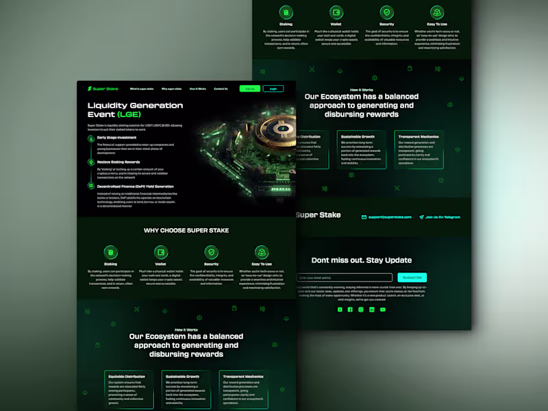Cover image for Super Stake : Liquidity Generation Event (LGE) - Landing Page