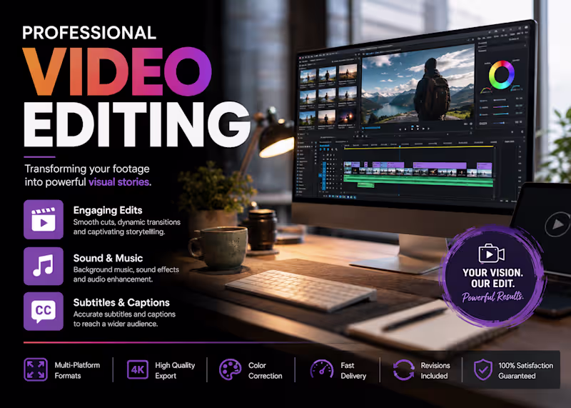 Cover image for Professional Video Editing & Content
