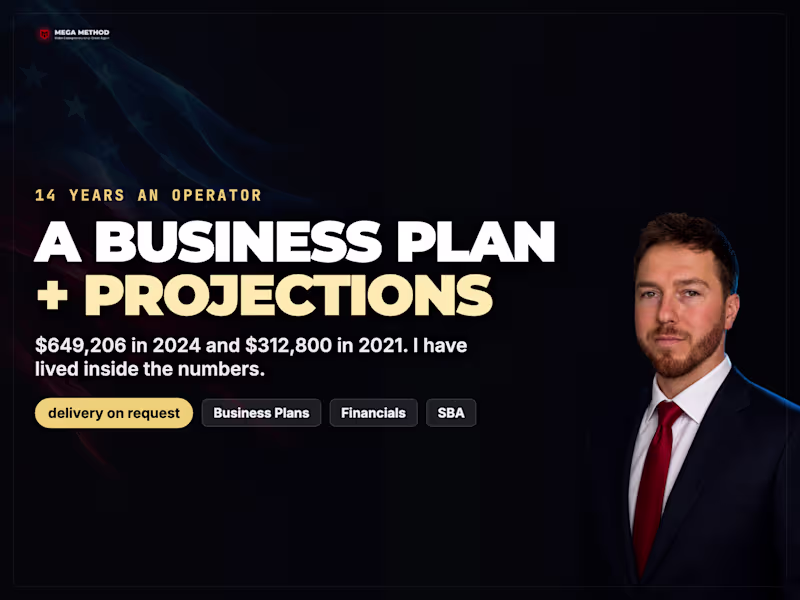 Cover image for Investor Ready Business Plan With Projections