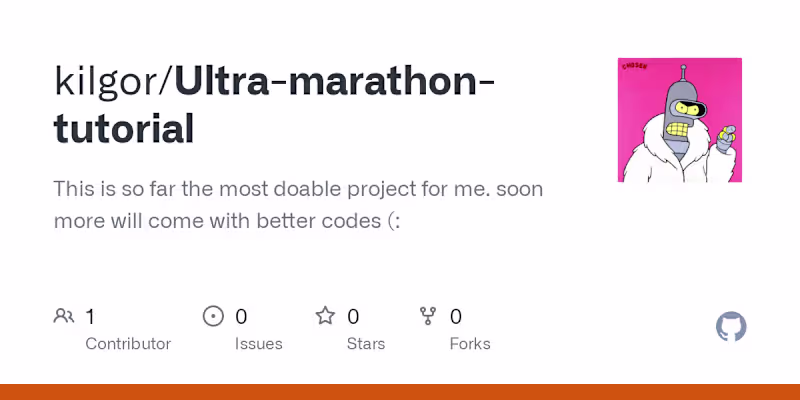 Cover image for kilgor/Ultra-marathon-tutorial