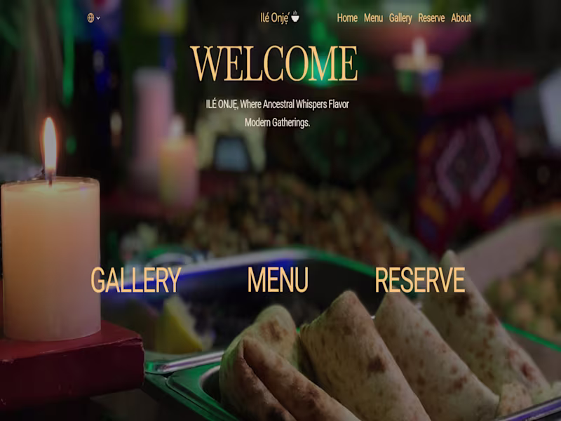 Cover image for Ilé Onjẹ: Custom Framer-Built Restaurant Website