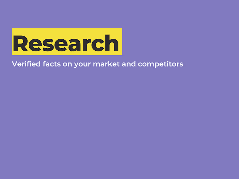 Cover image for Research: Market and Competitor Brief