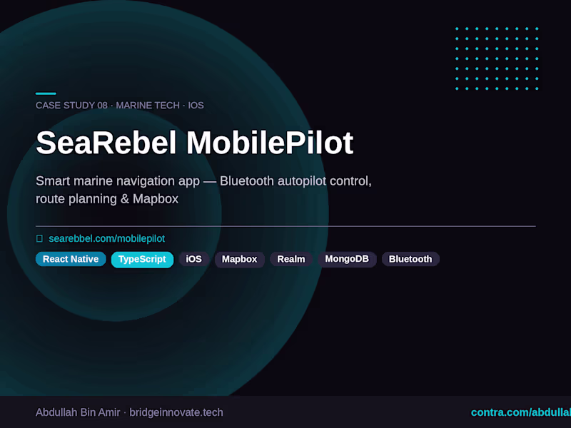 Cover image for SeaRebel MobilePilot — Smart Marine Navigation App (iOS)