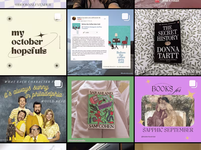 Cover image for Personal Instagram: Bookstagram Account @booksnlavender