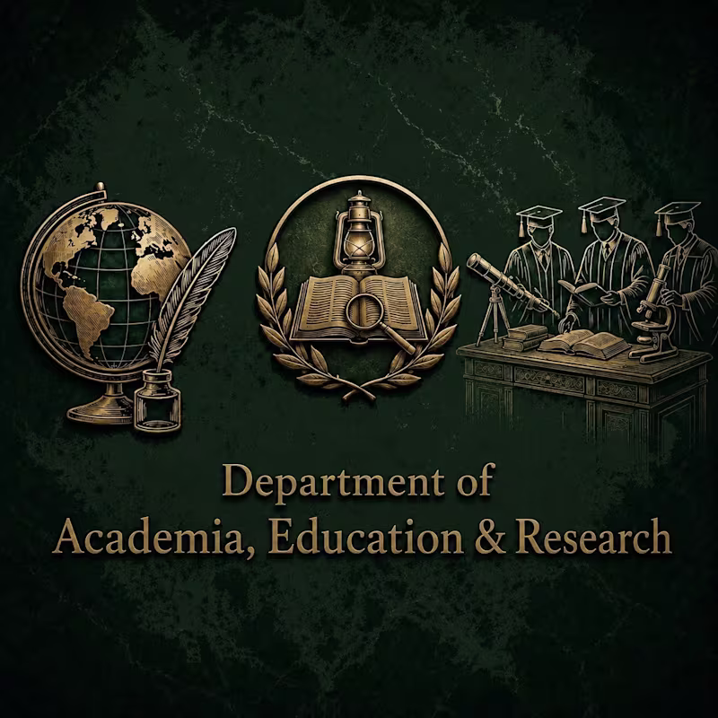 Cover image for Department of Academia, Education & Research