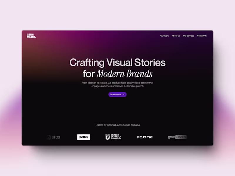 Cover image for LensMedia: Design + Framer Development