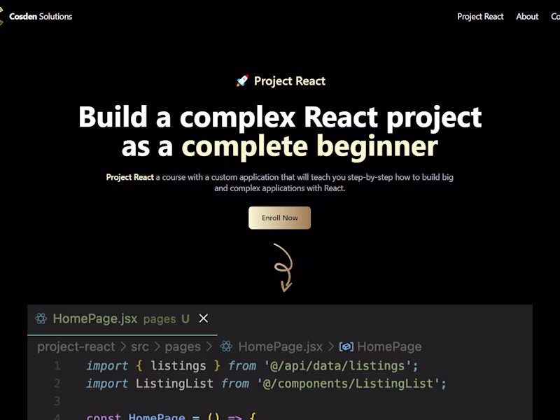 Cover image for Website copy for Project React