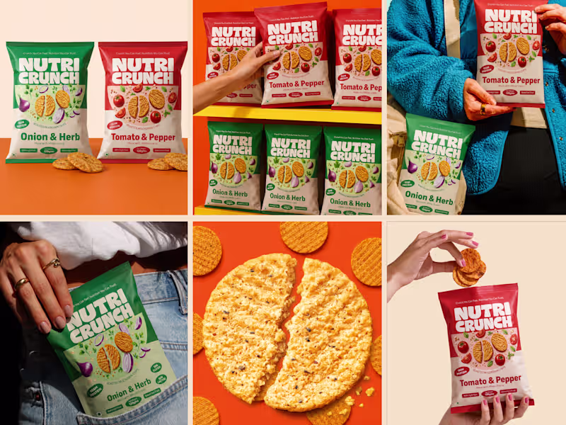Cover image for NutriCrunch Healthy Chips Packaging Design