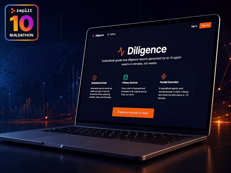Cover image for Diligence — AI Due Diligence Tool for VC Analysts