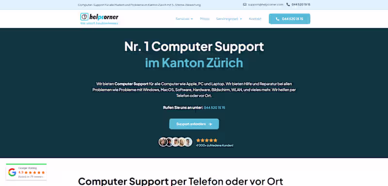 Cover image for Helpcorner - Website