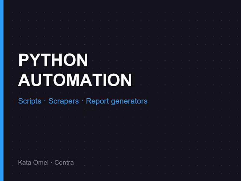 Cover image for Python Automation & Data Scripts