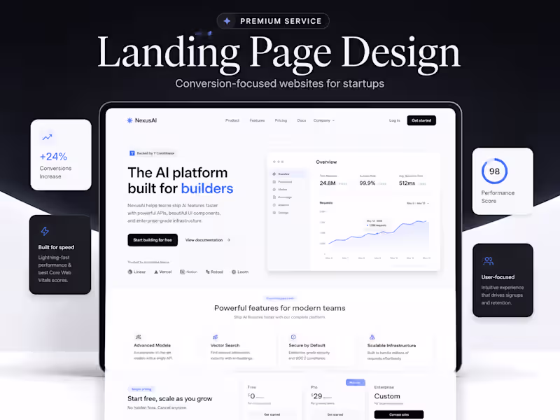 Cover image for Landing Page Design & Redesign