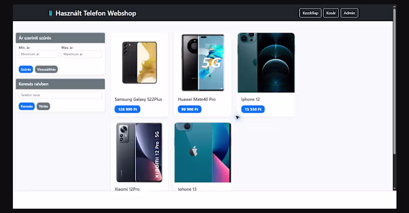Cover image for Used Mobile Webshop – Full-Stack React E-commerce Application