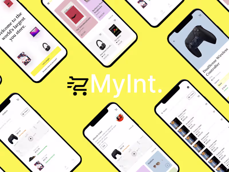 Cover image for MyInt. - Shopping App based on Interest.