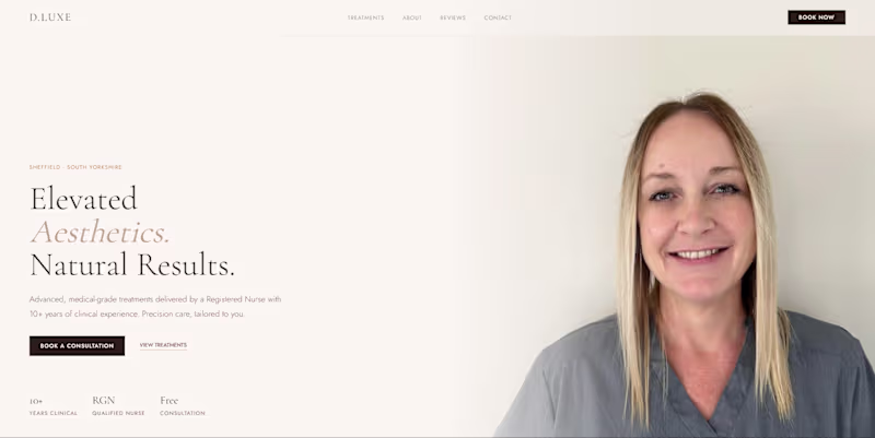 Cover image for D.Luxe Aesthetics: Premium Clinic Website Redesign