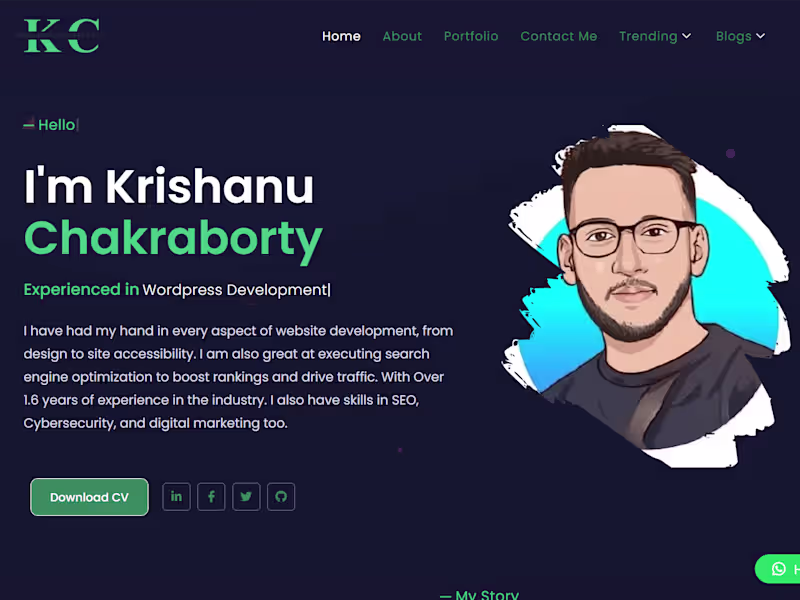 Cover image for WordPress Developer | SEO Analyst | Krishanu Chakraborty