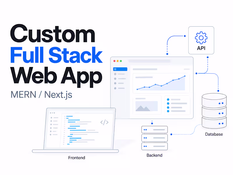 Cover image for Custom Full Stack Web App (MERN / Next.js)