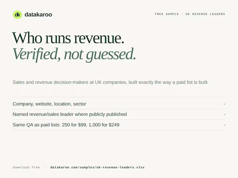 Cover image for Free sample: UK revenue and