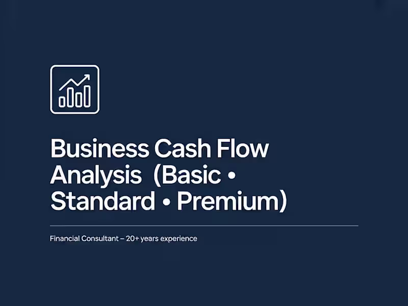 Cover image for Working on a structured business cash flow analysis with mul...